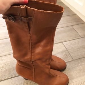 Camel colored tall boots